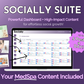 The Socially Suite Membership, a comprehensive social media marketing platform by Get Socially Inclined, is displayed on a laptop screen.