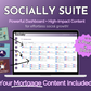 Our Get Socially Inclined Socially Suite Membership Annual offers a powerful dashboard for effective social media marketing. With high-quality content management, we help you establish a strong online presence. Plus, our suite includes specialized mortgage content to