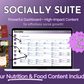 Get Socially Inclined - Socially Suite Membership Annual - powerful dashboard - high-content your nutrition and food content, enhancing online presence and utilizing social media marketing strategies for effective content management.