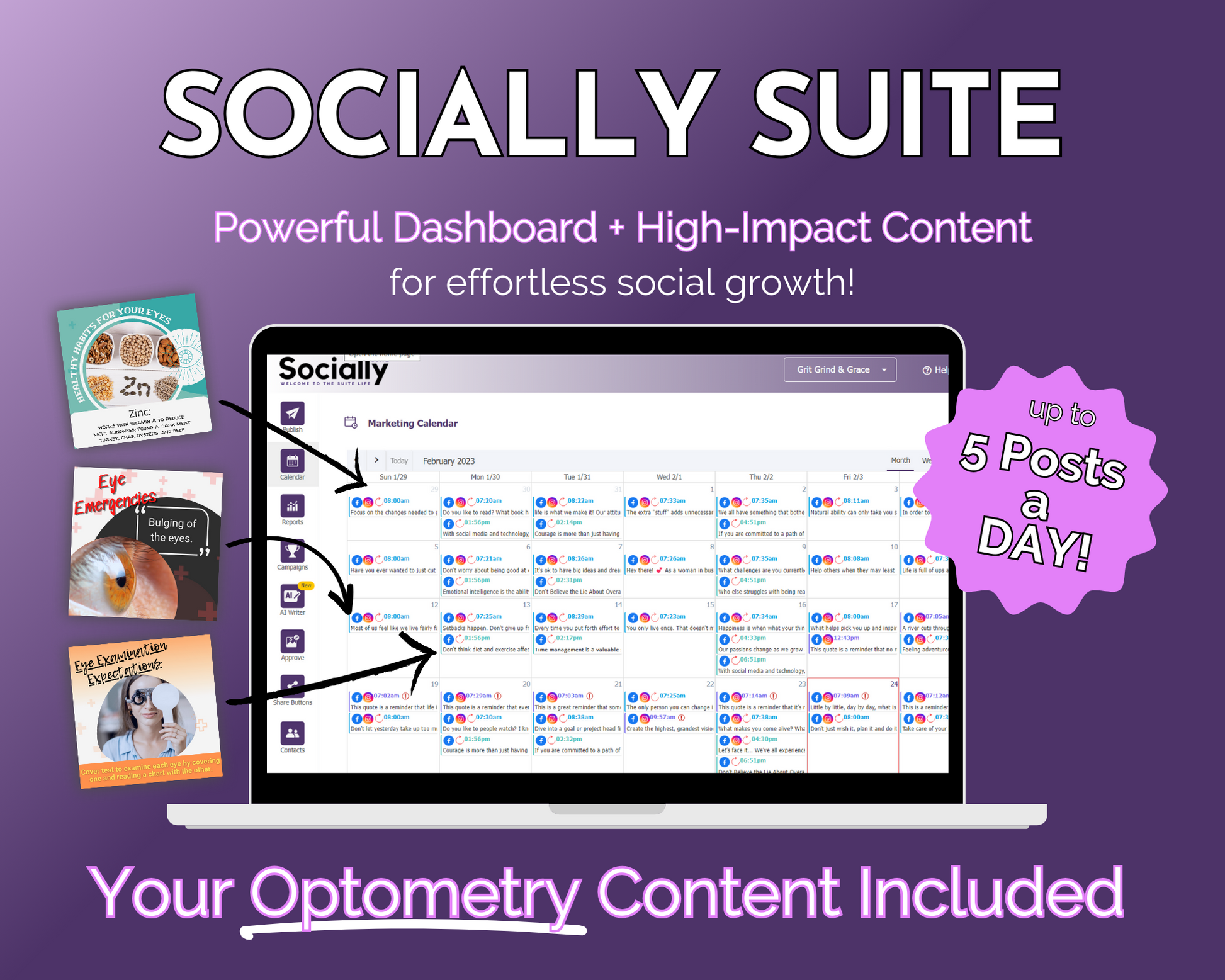 Get Socially Inclined's Socially Suite Membership - Powerful content management for social media marketing with a monthly membership.