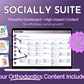 Get Socially Inclined's Socially Suite Membership Annual is a powerful dashboard for content management, offering high-quality orthodontics content to boost your online presence. Utilize this tool for effective social media marketing strategies.