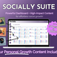 A laptop with a Get Socially Inclined logo, designed for content management and online presence, called the Socially Suite Membership Annual.
