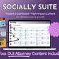 A "Get Socially Inclined Socially Suite Membership" laptop designed for social media marketing and online presence management.