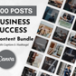 200 ready to post social media images and text for Socially Inclined's Business Success Social Media Post Bundle with Canva Templates.