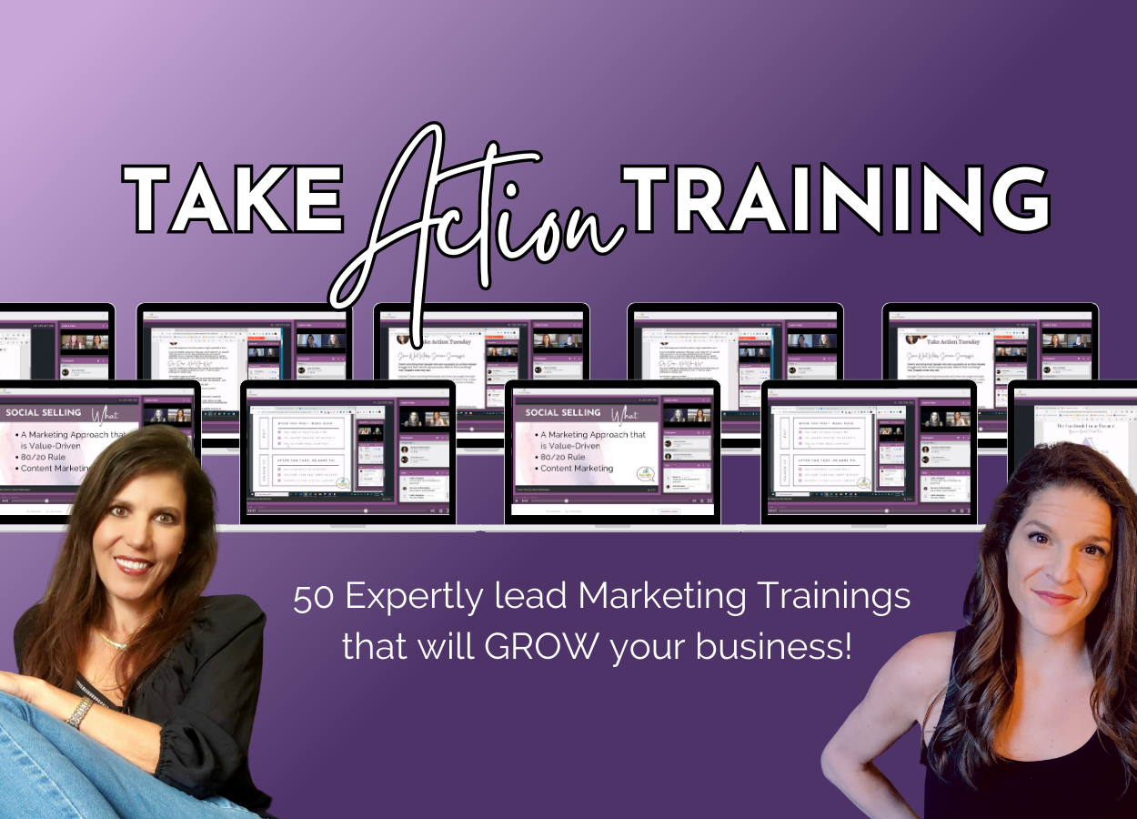 Get Socially Inclined's Take Action Training Series offers 30 expertly lead trainings that will GROW your business.