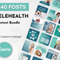 240 Telehealth Social Media Post Bundle with Canva Templates for healthcare practitioners, brought to you by Socially Inclined.
