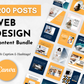 Web Design Social Media Post Bundle with Canva Templates