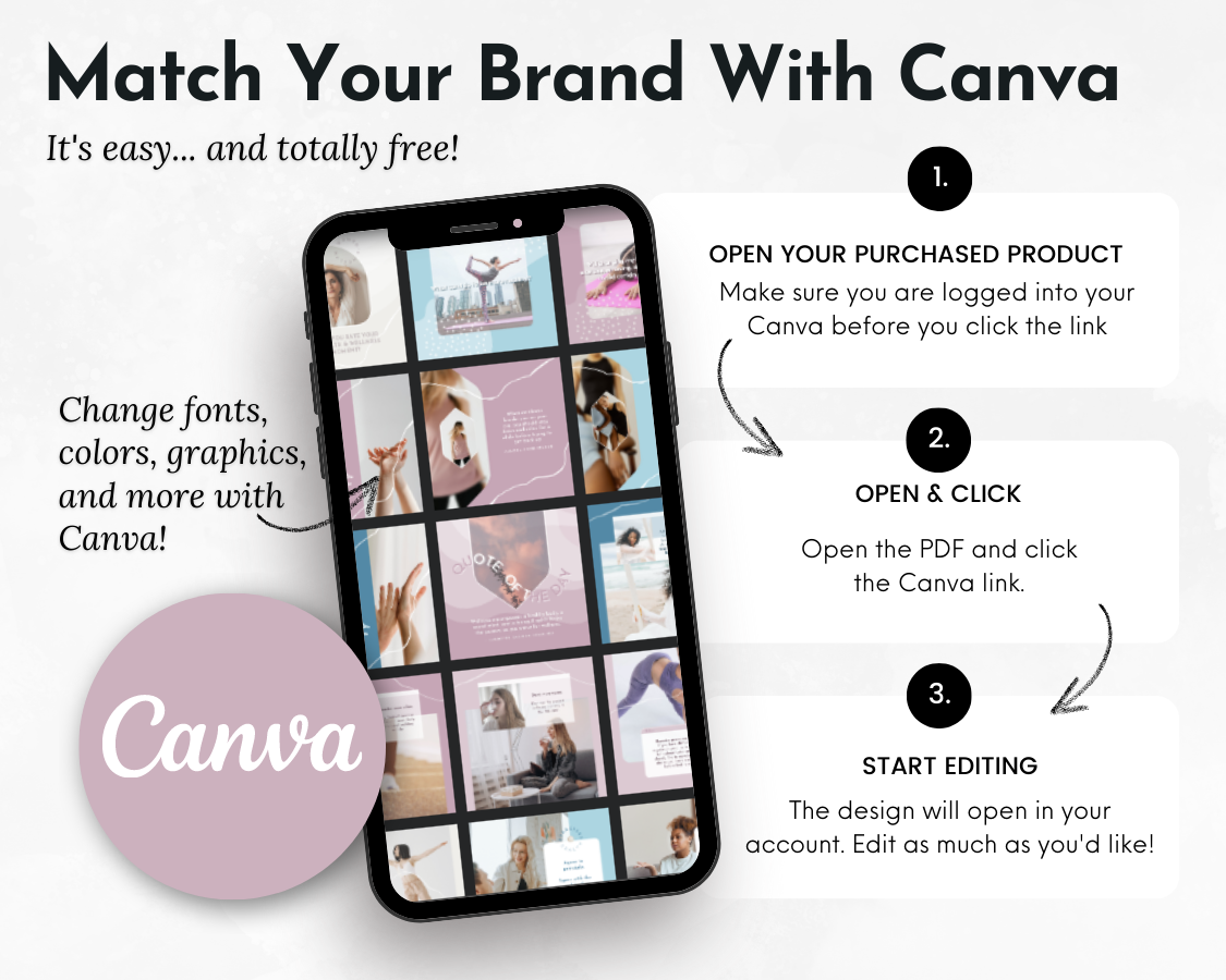 Empower your brand with Women's Health Social Media Post Bundle with Canva Templates from Socially Inclined.