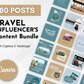 Socially Inclined's TRAVEL Agent's Social Media Post Bundle with Canva Templates.