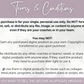 A flyer with the terry & conditions, created using Socially Inclined's Virtual Assistant Social Media Post Bundle with Canva Templates.