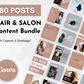 Hair & Salon Social Media Post Bundle with Canva Templates