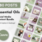 Essential Oils Social Media Post Bundle with Canva Templates