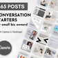 365 conversation starters for small business owners to boost engagement on social media platforms. This Conversation Starters for Social Media Post Bundle, brought to you by Socially Inclined, includes carefully crafted posts with relevant hashtags to captivate your audience and drive more traffic to your business.