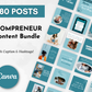 Ready-to-post text and social media images for busy mom entrepreneurs can be found in the Mompreneur Social Media Post Bundle by Socially Inclined, which includes Canva templates.