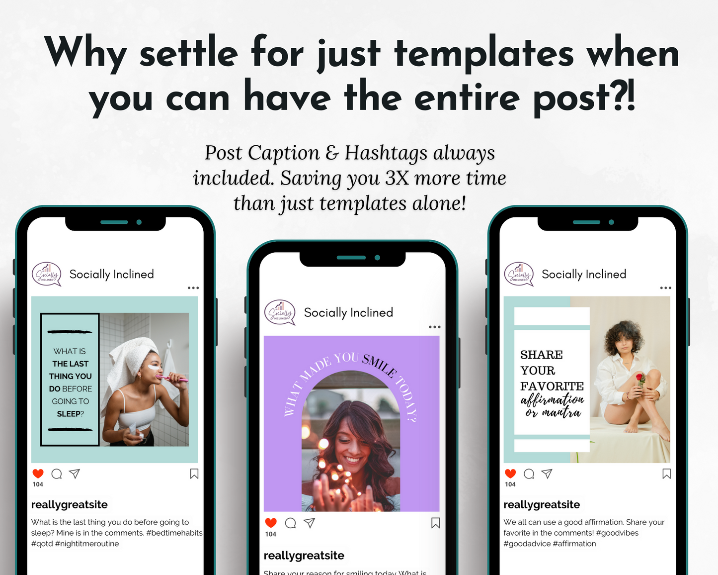 Engaging Questions for Social Media Post Bundle with Canva Templates