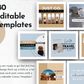 180 editable social media templates for Instagram travel content - Socially Inclined's TRAVEL Agent's Social Media Post Bundle with Canva Templates.