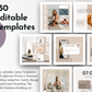 360 editable Instagram templates for creating engaging and visually appealing content on social media platforms. Enhance your online presence and promotional efforts with the Promo & Presence Social Media Post Bundle with Canva Templates from Socially Inclined, these SEO optimized images.