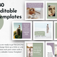 180 editable Mind Body & Spirit Social Media Post Bundle with Canva Templates from Socially Inclined.