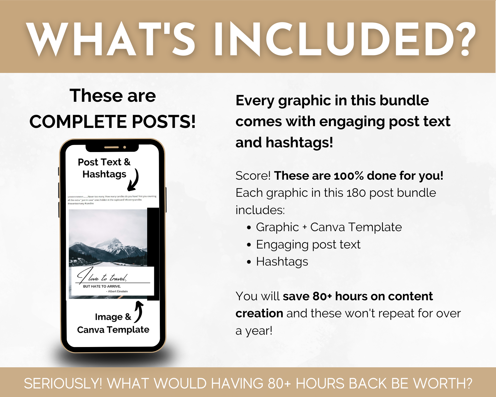 What's included in the TRAVEL Agent's Social Media Post Bundle with Canva Templates package by Socially Inclined?
