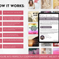 How content works for Socially Inclined's Skincare Social Media Post Bundle - NO Canva Templates.