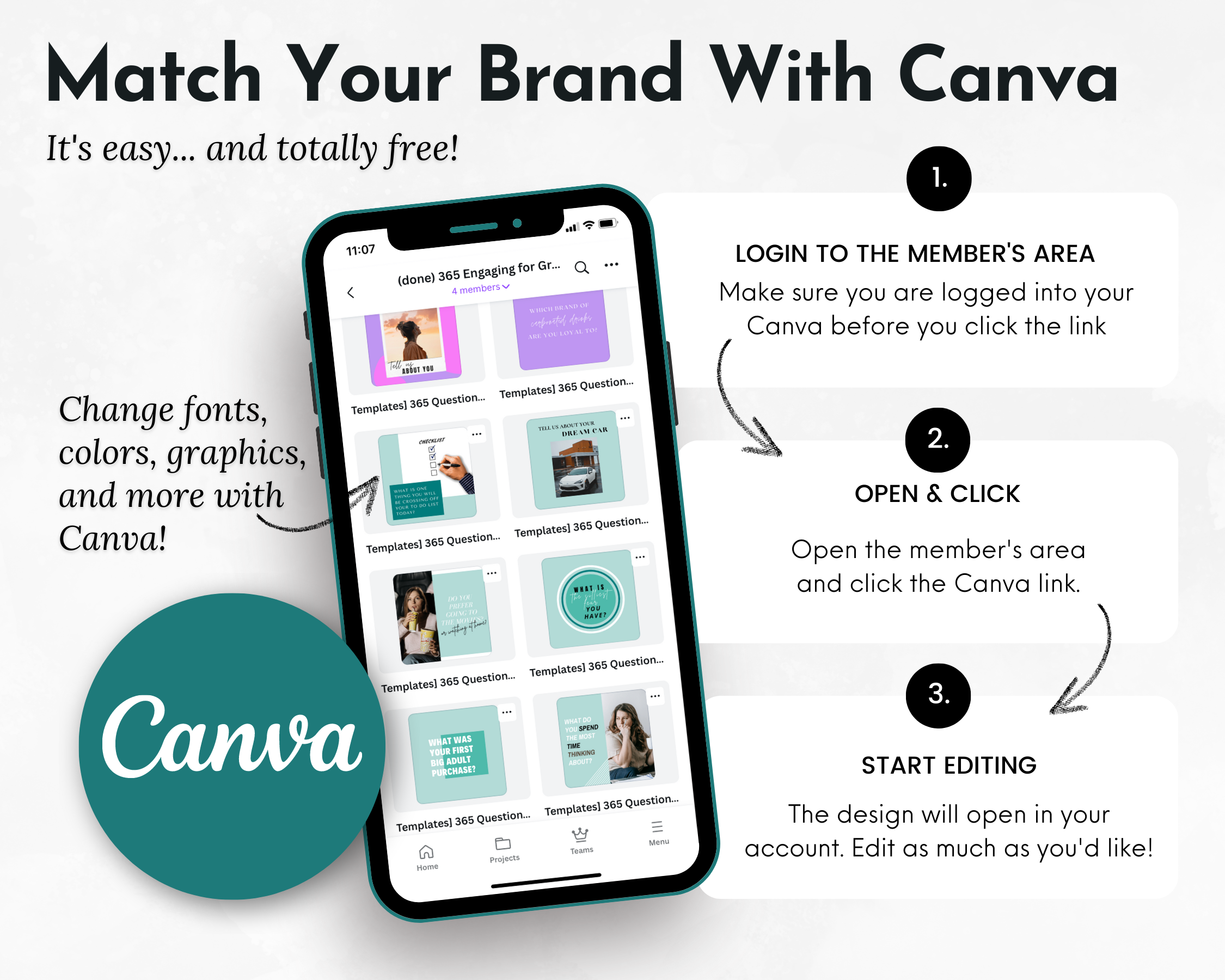 Engage your audience with captivating Socially Inclined's Engaging Questions for Social Media Post Bundle with Canva Templates.